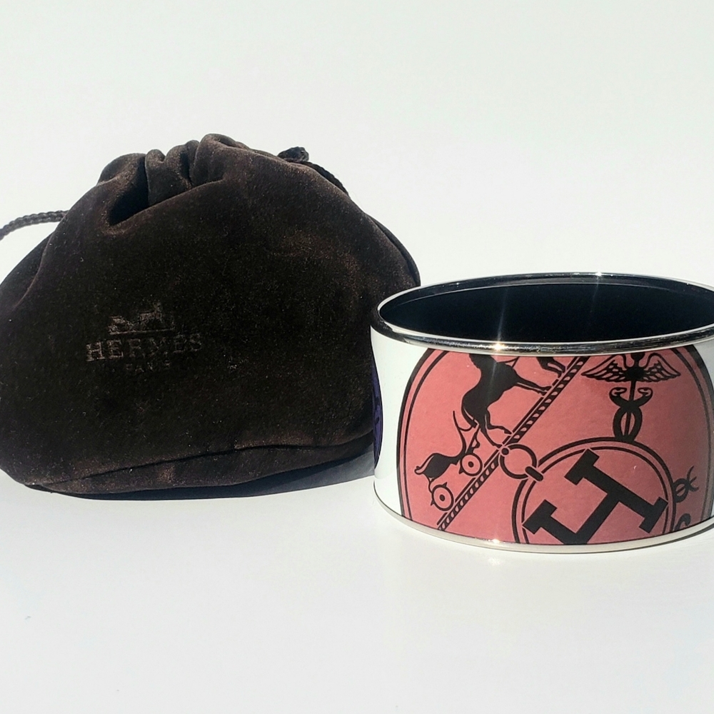 🌱 Hermes Wide Enamel Bangle Bracelet